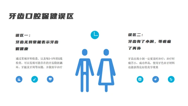 蓝色医疗牙齿口腔健康通用PPT模板