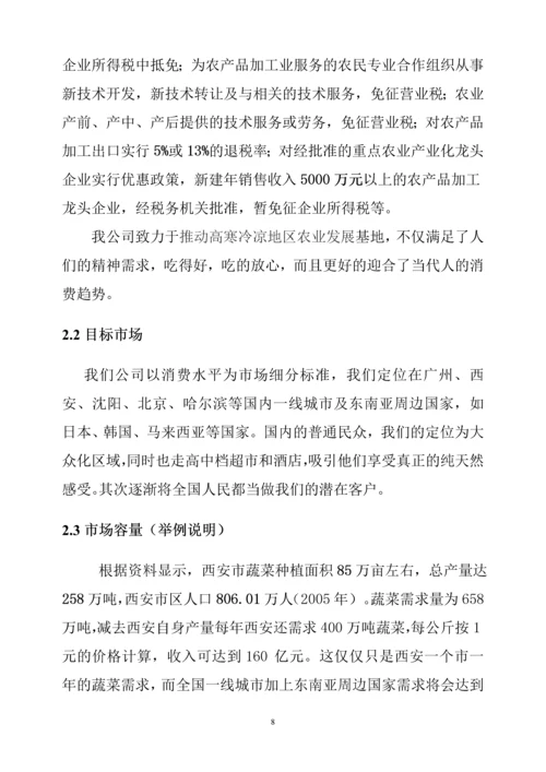 天淮农民种植专业合作社商务计划书.docx