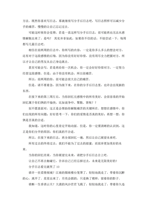 分手日志看完就哭了10篇.docx