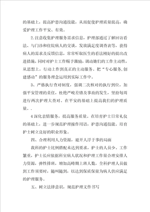 精选护理工作计划模板锦集六篇