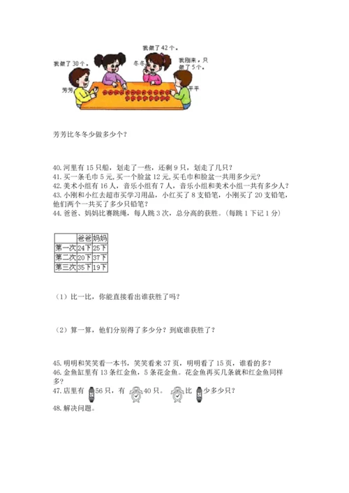 一年级下册数学解决问题100道【考点梳理】.docx