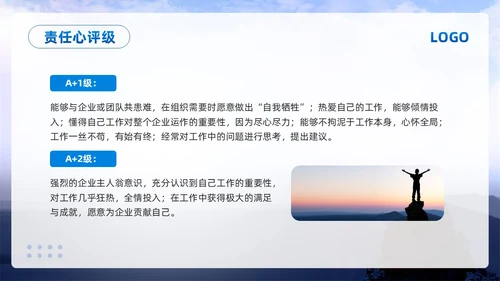 蓝色简约责任心与执行力PPT模板宣传PPT动态PPT