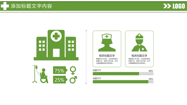 绿色唯美医疗医生工作总结医疗报告PPT模板
