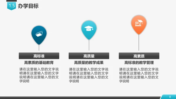 学校招生简章评优自评汇报PPT模板