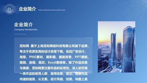 大气科技风互联网大数据产品介绍企业宣传介绍ppt模板