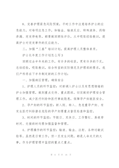 护士长年度工作计划怎么写5篇.docx