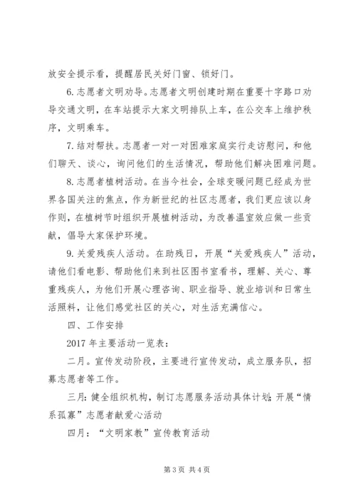 乡镇志愿者分会某年工作计划.docx