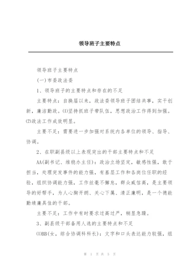 领导班子主要特点.docx