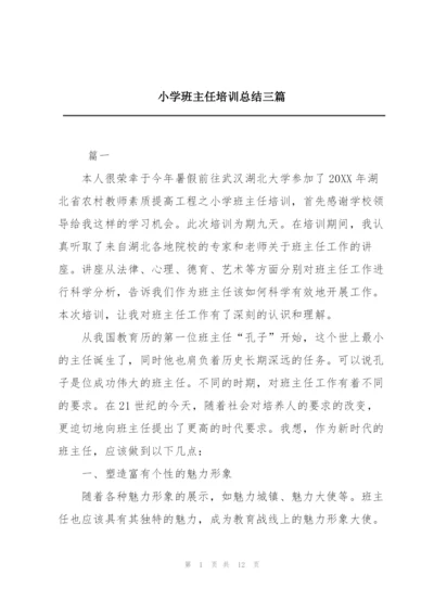 小学班主任培训总结三篇.docx