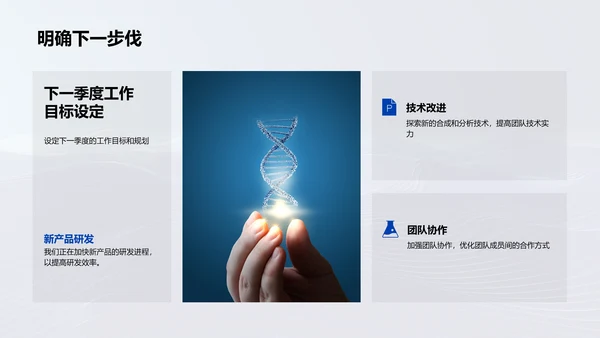 化学团队季度汇报PPT模板