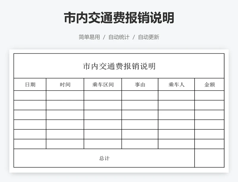 市内交通费报销说明