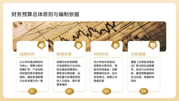 黄色商务风基金公司年度财务预算分配规划PPT
