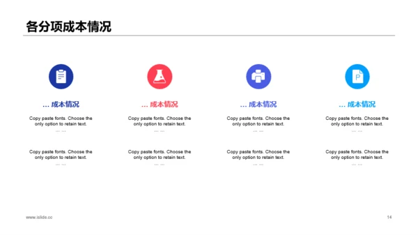 蓝色商务公司年度预算及经营分析工作总结PPT模板