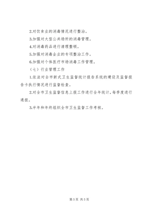 年全市卫生执法监督工作计划.docx