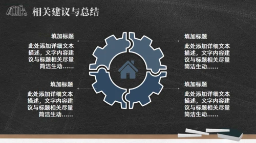 黑板背景粉笔字毕业论文答辩通用PPT模板