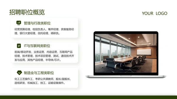 绿色商务风企业招聘宣讲会PPT