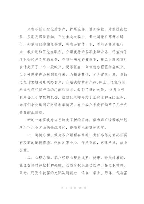 某年银行客户经理个人工作总结.docx