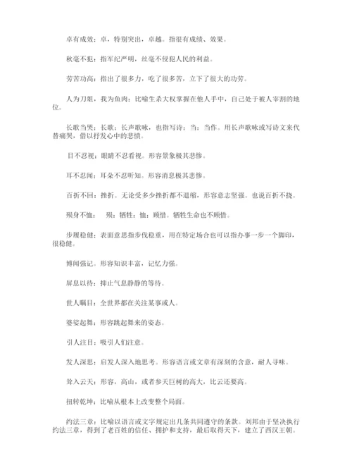 高考常用成语及解释.docx