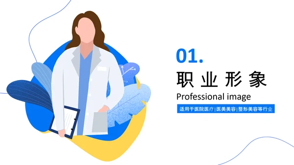 医美机构，职业礼仪培训PPT模板