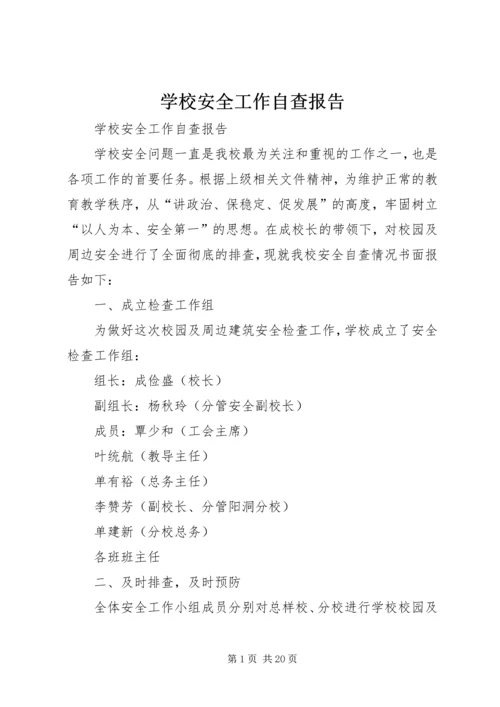 学校安全工作自查报告精编.docx