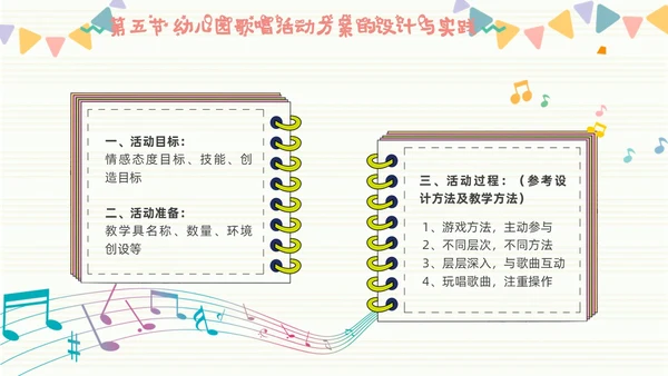 学前儿童音乐教育简约音符粉色黄色音乐儿童卡通幼儿园