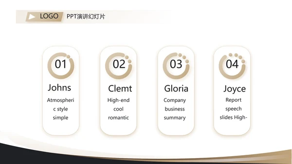 2021奢华尊贵年终工作总结述职报告PPT