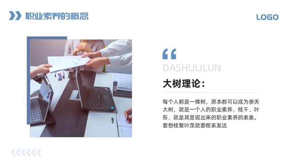 蓝色简约职业道德与职业素养PPT模板宣传PPT动态PPT