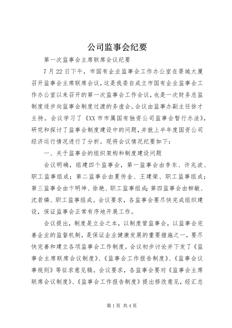 公司监事会纪要 (2).docx