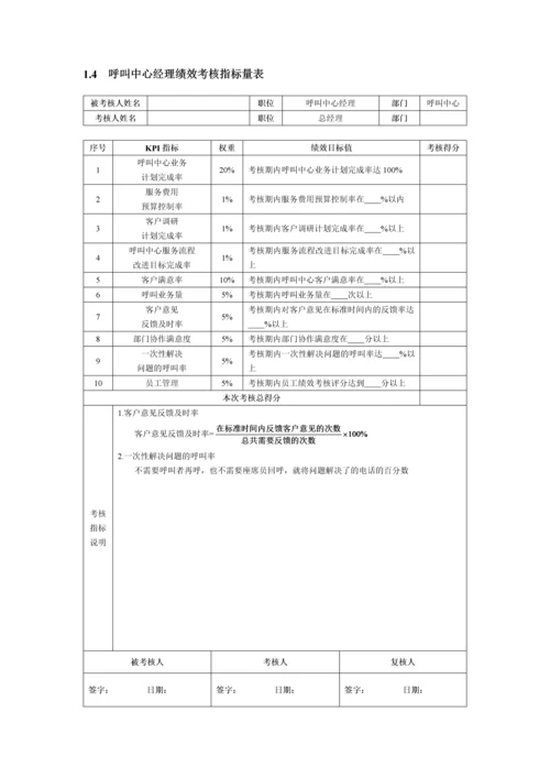 客户服务部绩效考核指标及绩效考核方案.docx
