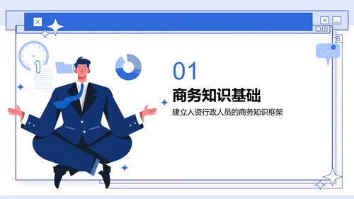 蓝色商务风员工能力提升计划PPT模板