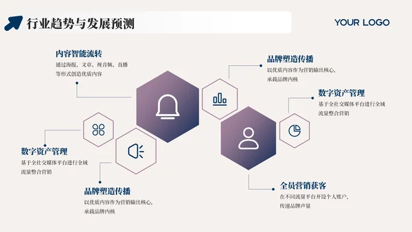 蓝色简约风工作成果盛宴