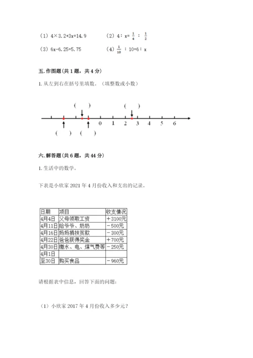 北师大版小学六年级下册数学期末综合素养测试卷含答案（轻巧夺冠）.docx