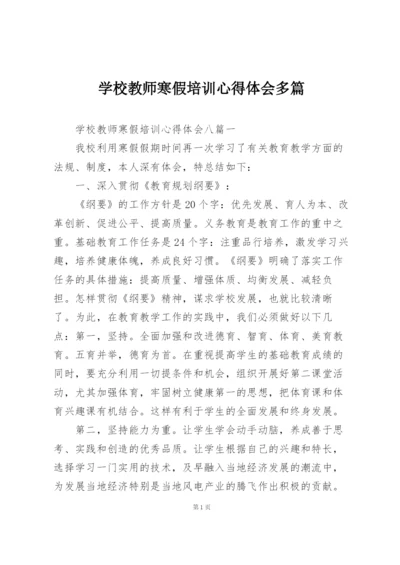 学校教师寒假培训心得体会多篇.docx