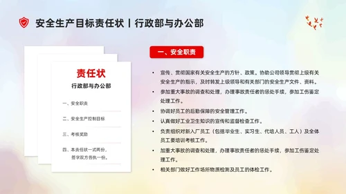 简约风插画企业安全生产及目标责任状PPT模板