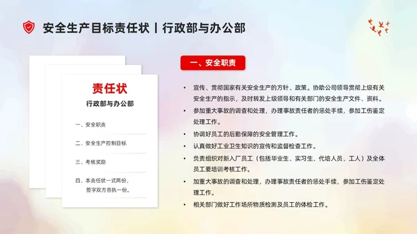 简约风插画企业安全生产及目标责任状PPT模板