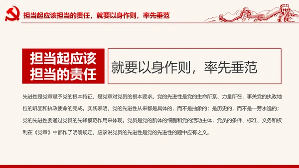 喜迎十九大心怀责任勇于担当合格党员PPT