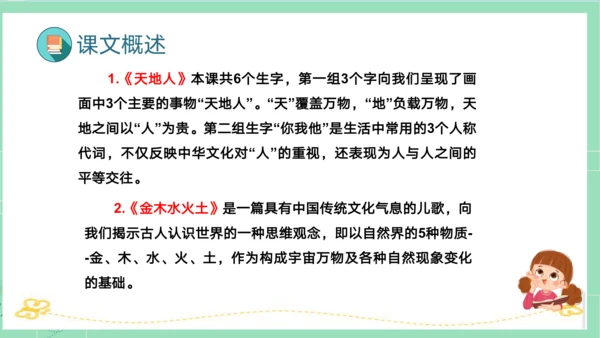 2023-2024学年统编版一年级语文上册第一单元（复习课件）