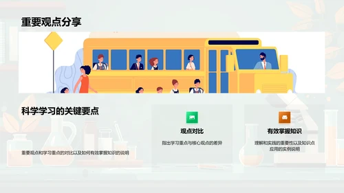 科学学习期末回顾PPT模板