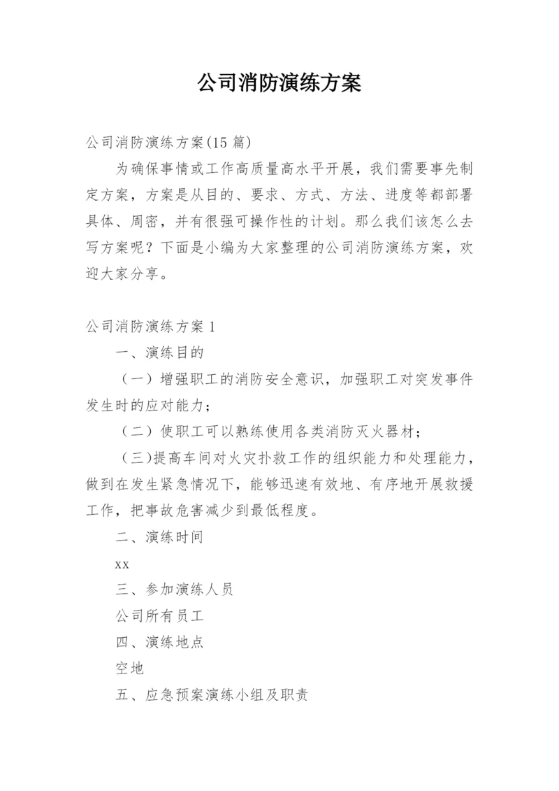 公司消防演练方案.docx