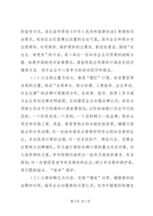 商标战略推进品牌兴业调查汇报.docx