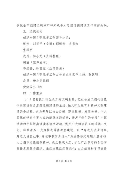 关于XX市创建全国文明城市工作的实施意见 (2).docx