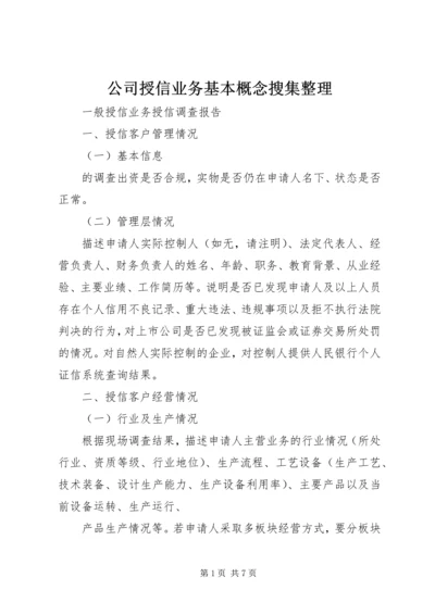 公司授信业务基本概念搜集整理 (3).docx