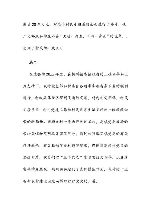 村党支部2019年度工作总结2篇合集