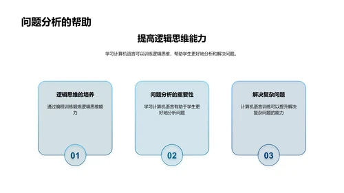 计算机语言探讨PPT模板