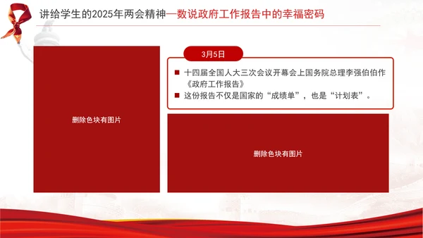 红领巾学两会数说2025政府工作报告中的幸福密码ppt