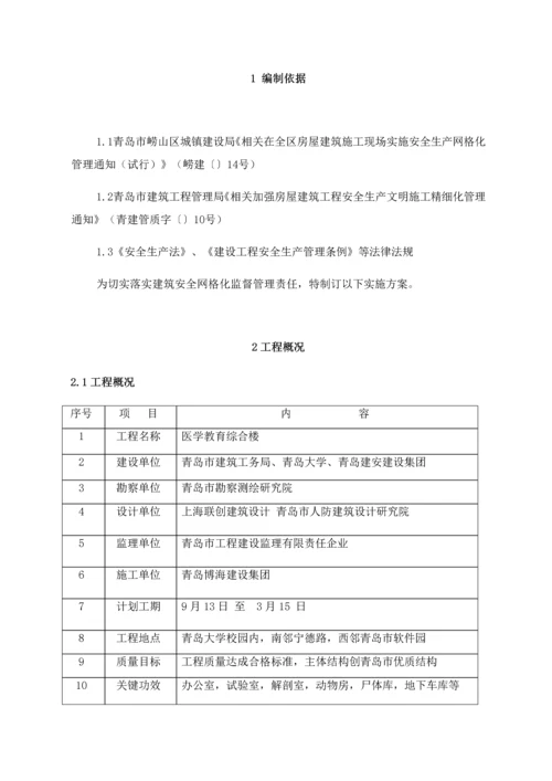 建筑工程综合项目工程安全生产网格化管理实施专项方案.docx