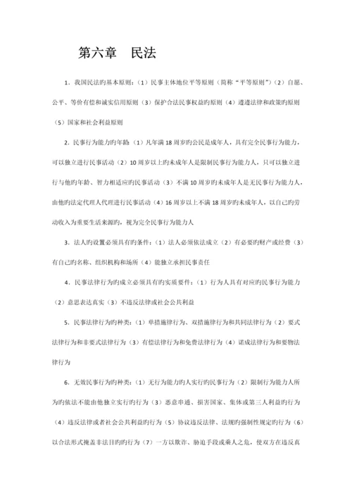 2023年自学考试法学概论复习要点.docx