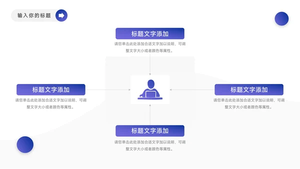 蓝色简约商务人资行政工作汇报PPT模板