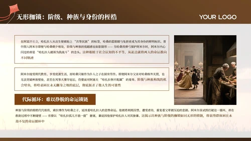 棕色简约《追风筝的人》读书分享通用PPT模板