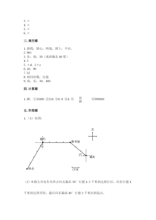 小学数学六年级上册期末考试试卷及完整答案（全国通用）.docx
